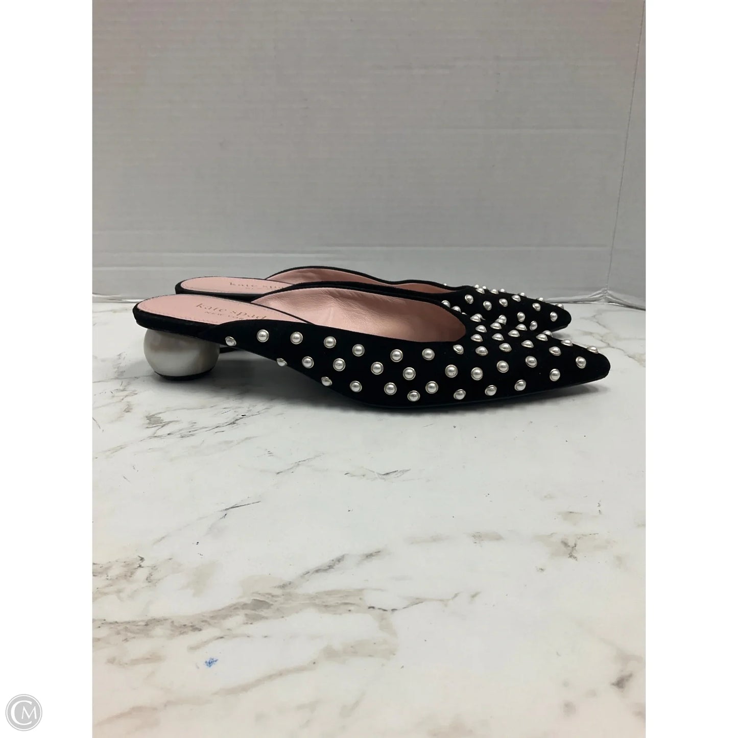 Shoes Designer By Kate Spade In Black & White, Size: 9.5