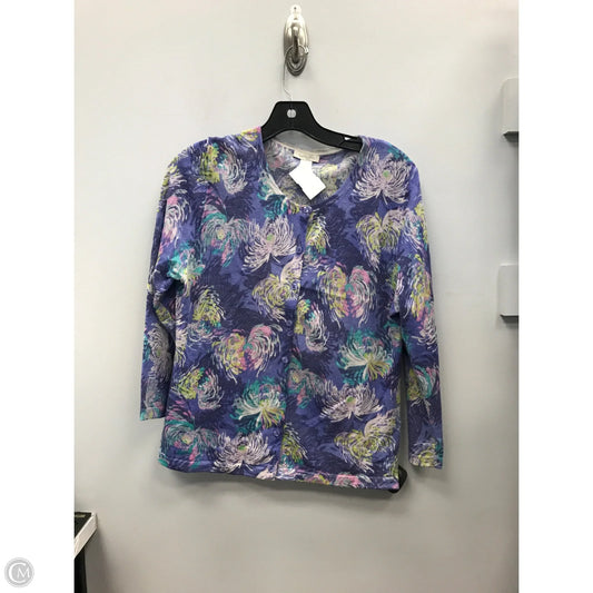 Sweater Cardigan By Garnet Hill In Multi-colored, Size: L