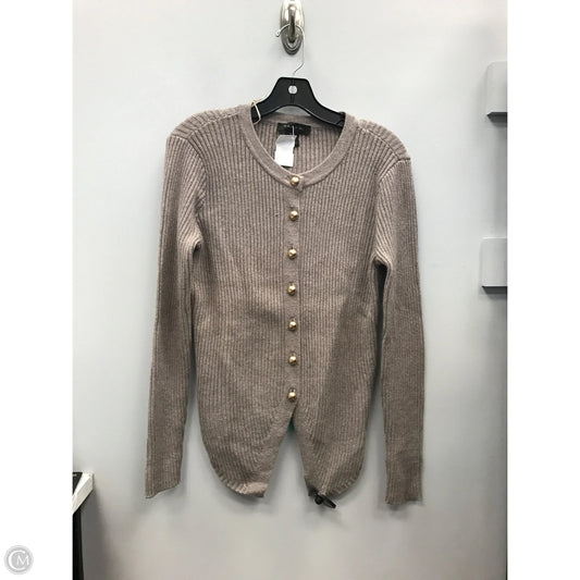 Sweater Cardigan By Tahari In Brown, Size: S