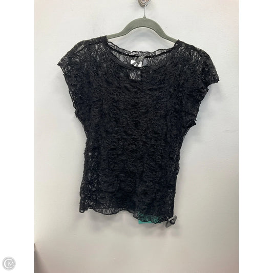 Top Short Sleeve By Anthropologie In Black, Size: S