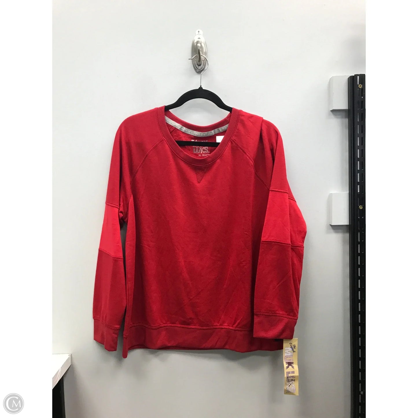 Top Long Sleeve By Muk Luks In Red, Size: Xl