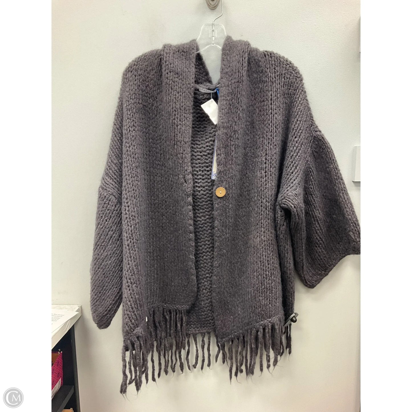 Sweater Cardigan By Tempo Paris In Grey, Size: S