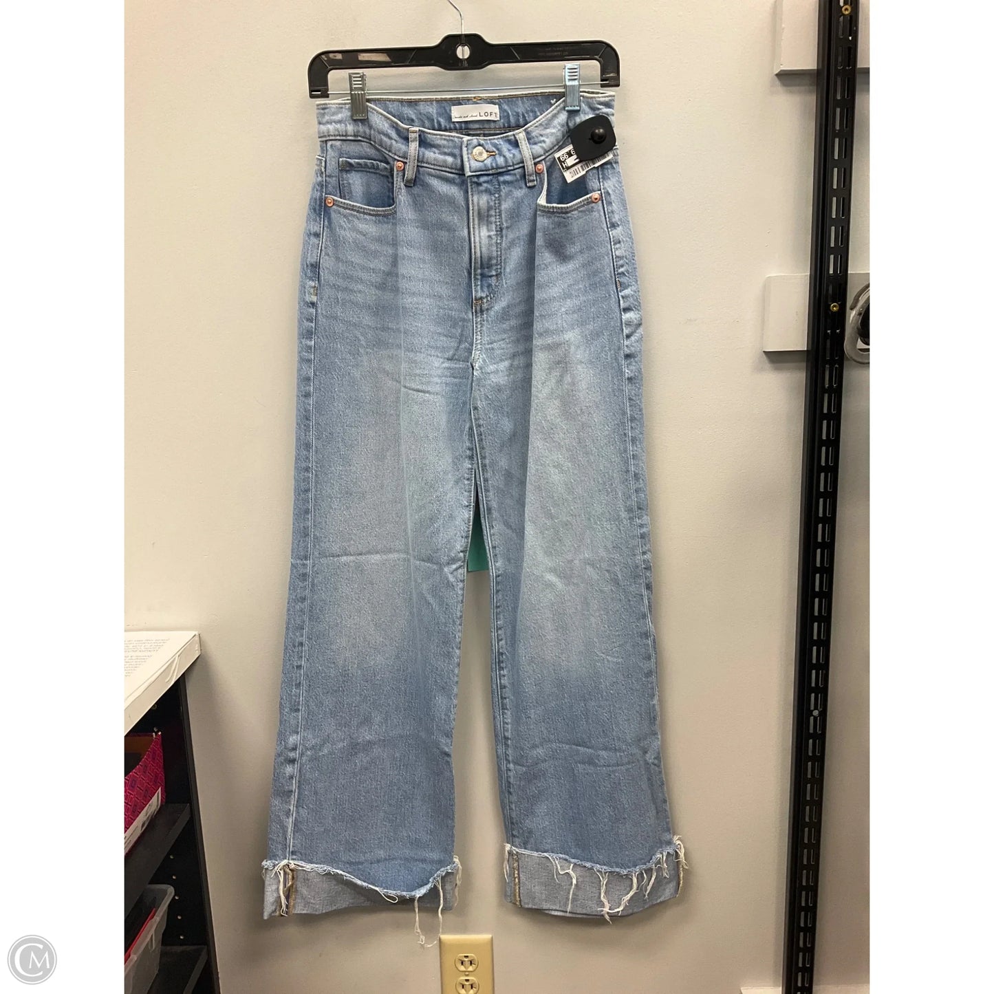 Jeans Wide Leg By Loft In Blue Denim, Size: 0
