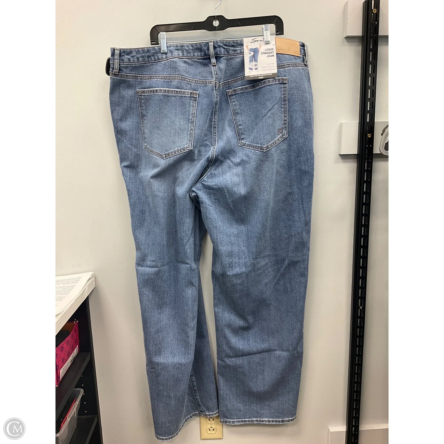Jeans Straight By Seven 7 In Blue Denim, Size: 20
