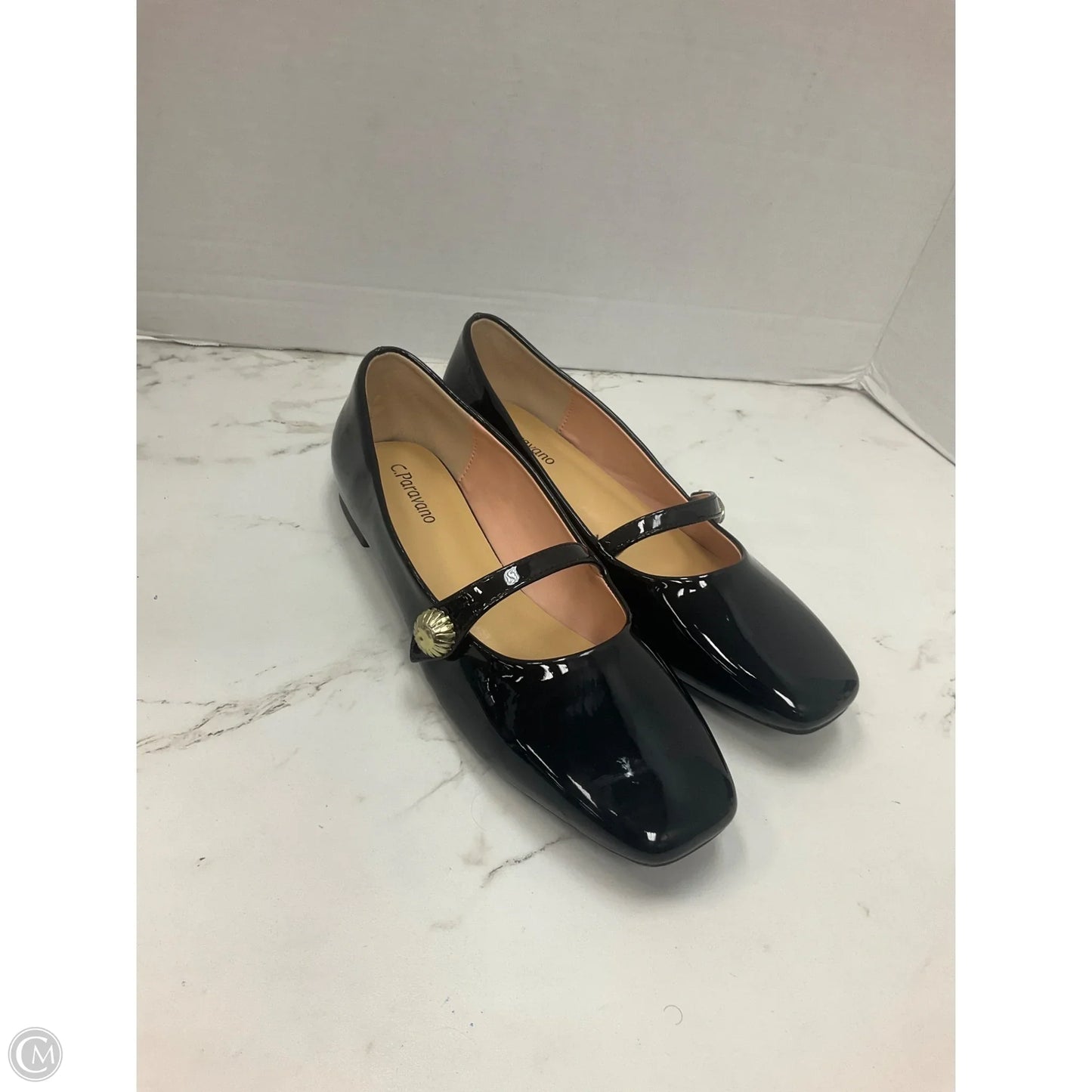Shoes Flats By C.Paravano In Black, Size: 8