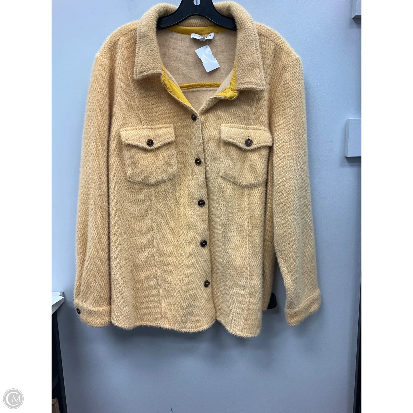 Top Long Sleeve By Skies Are Blue In Yellow, Size: 2x