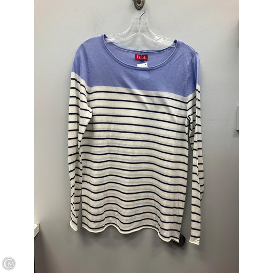 Top Long Sleeve By Elle In Striped Pattern, Size: L
