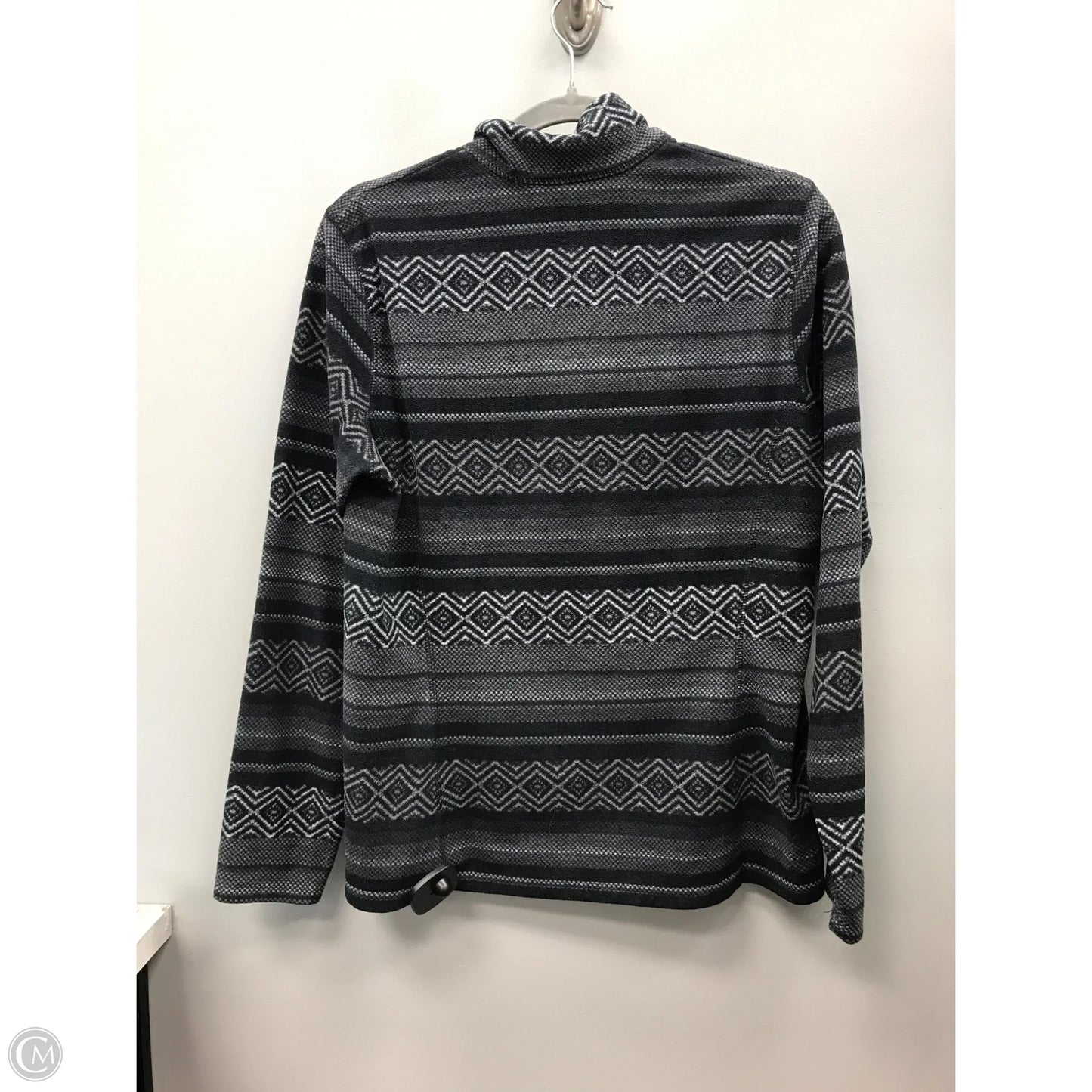Sweater By Eddie Bauer In Black & Grey, Size: M