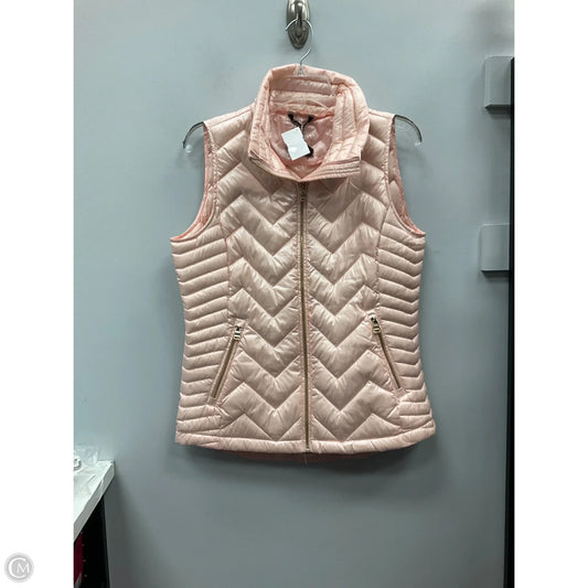 Vest Puffer & Quilted By Calvin Klein In Peach, Size: M