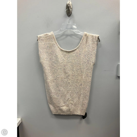 Vest Sweater By Clothes Mentor In Cream, Size: S