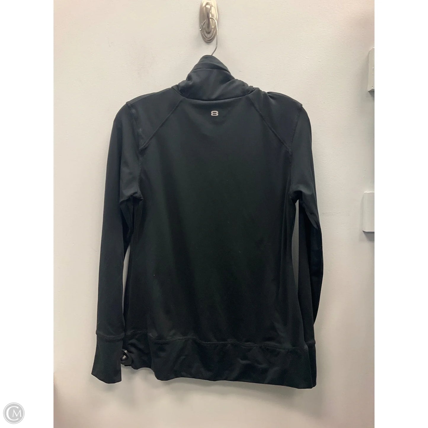 Athletic Top Long Sleeve Collar By Layer 8 In Black, Size: M