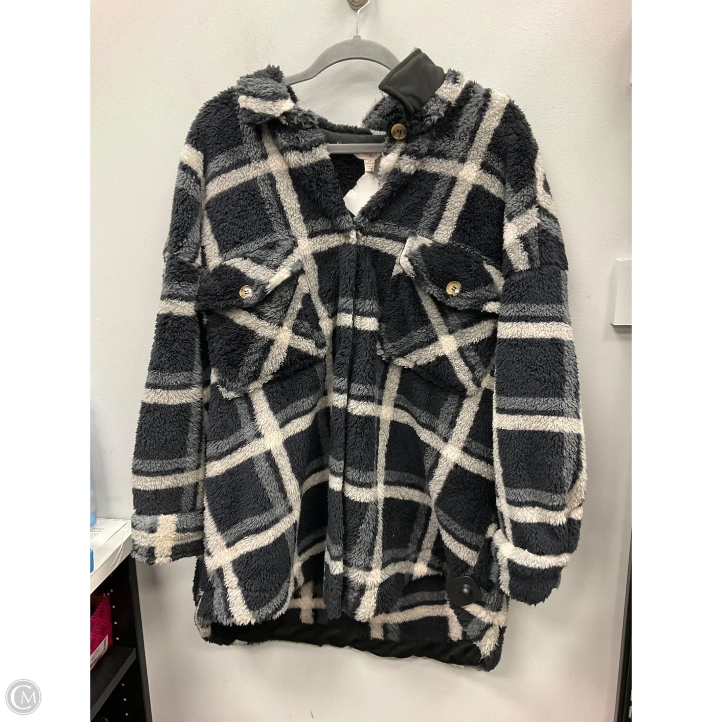 Top Long Sleeve By Terra & Sky In Plaid Pattern, Size: 2x