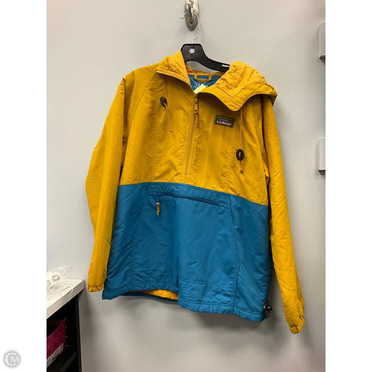 Jacket Puffer & Quilted By L.l. Bean In Blue & Yellow, Size: M