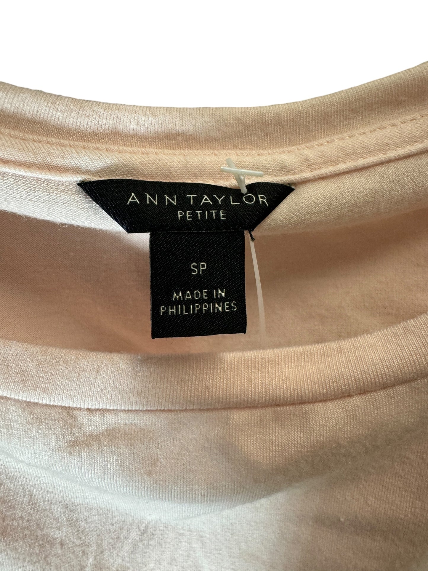 Top Long Sleeve By Ann Taylor In Pink, Size: Petite   Small