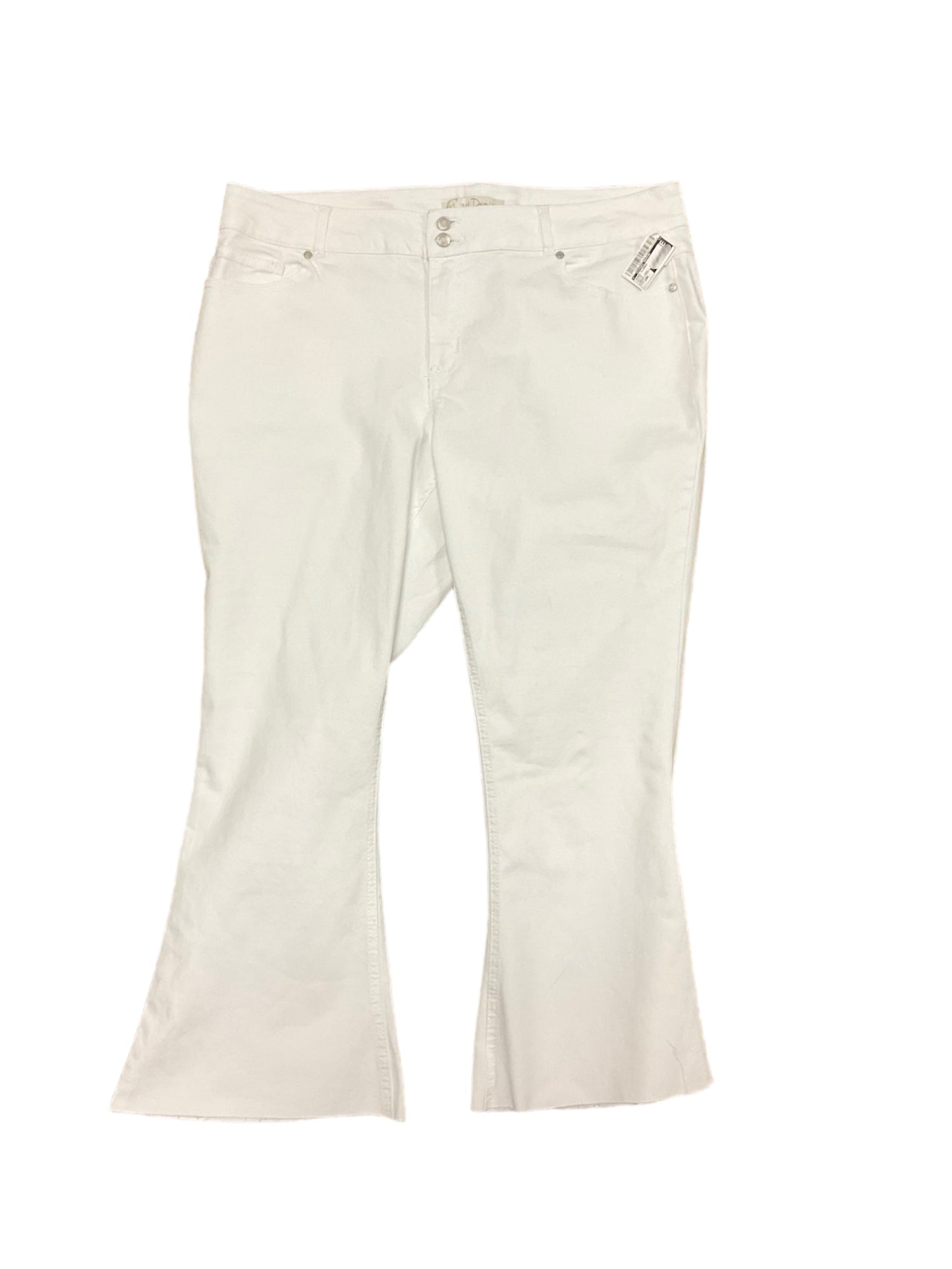 White Jeans Flared 1946 DENIM, Size 18w