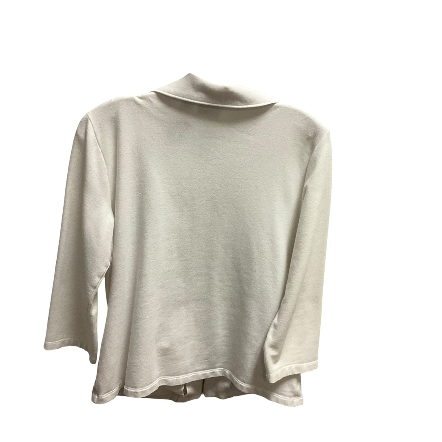 Top 3/4 Sleeve By Chicos In White, Size: 8