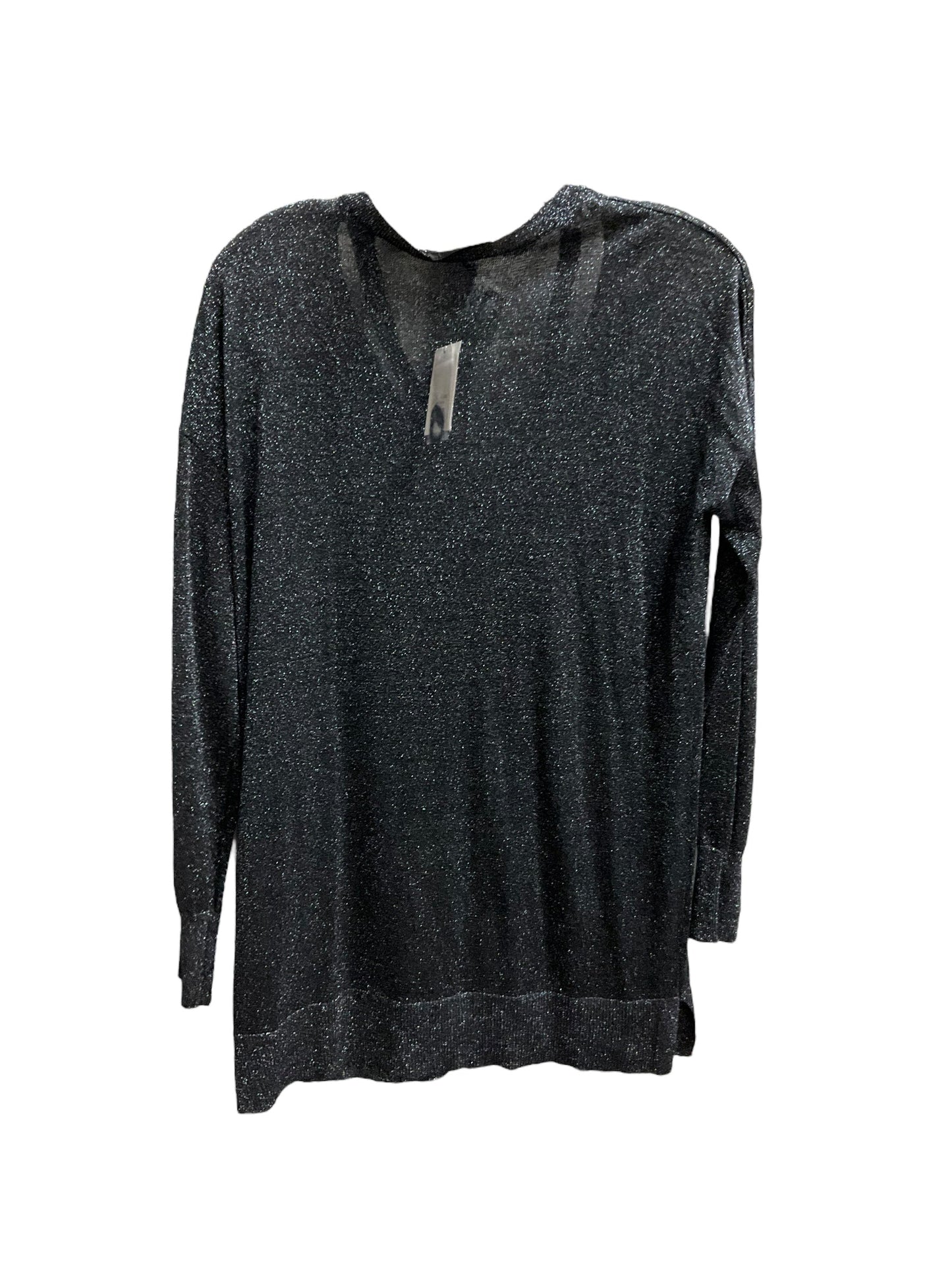 Top Long Sleeve By Top Shop In Black & Silver, Size: 6