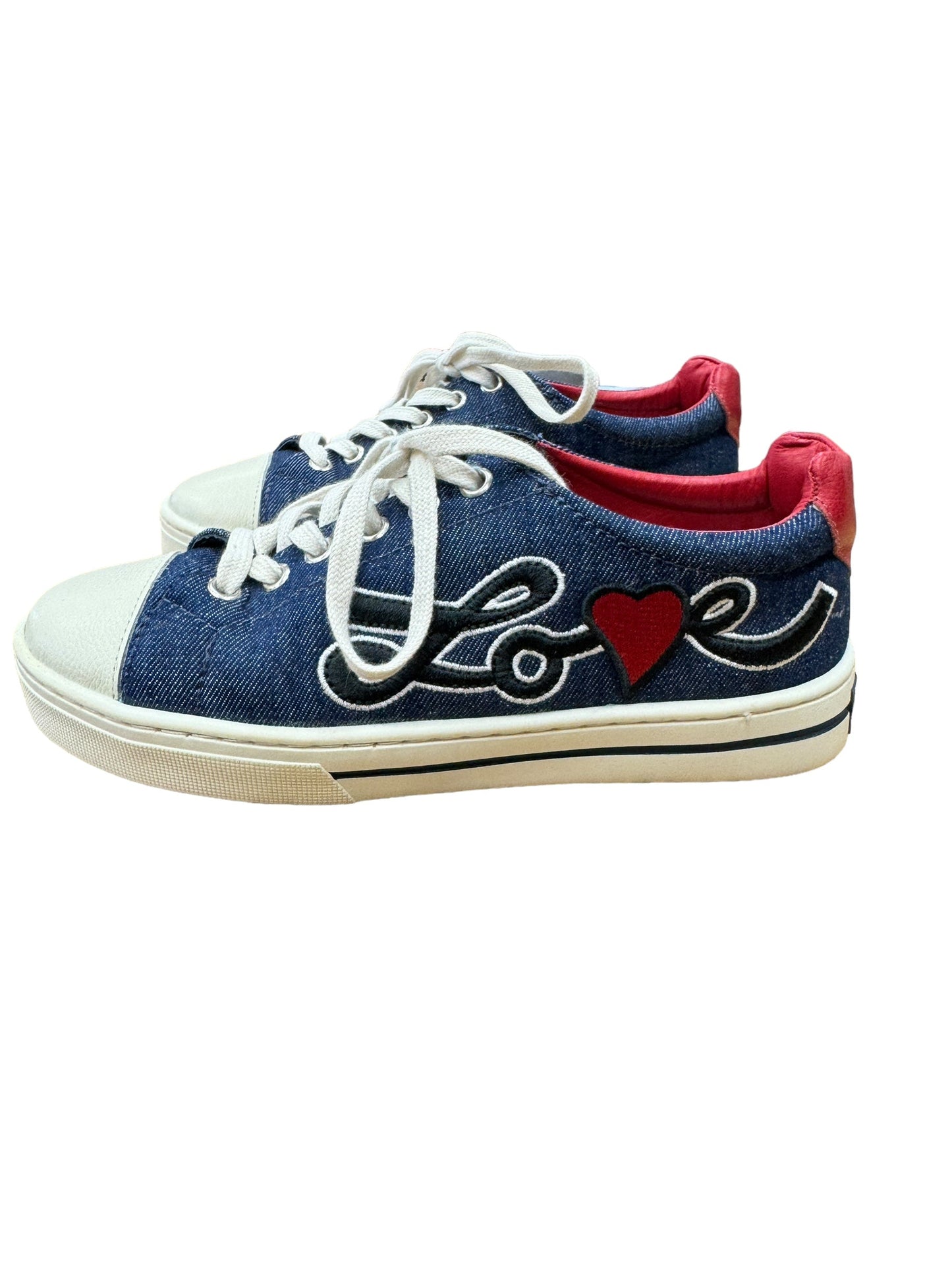 Shoes Sneakers By Brighton In Blue Denim, Size: 6