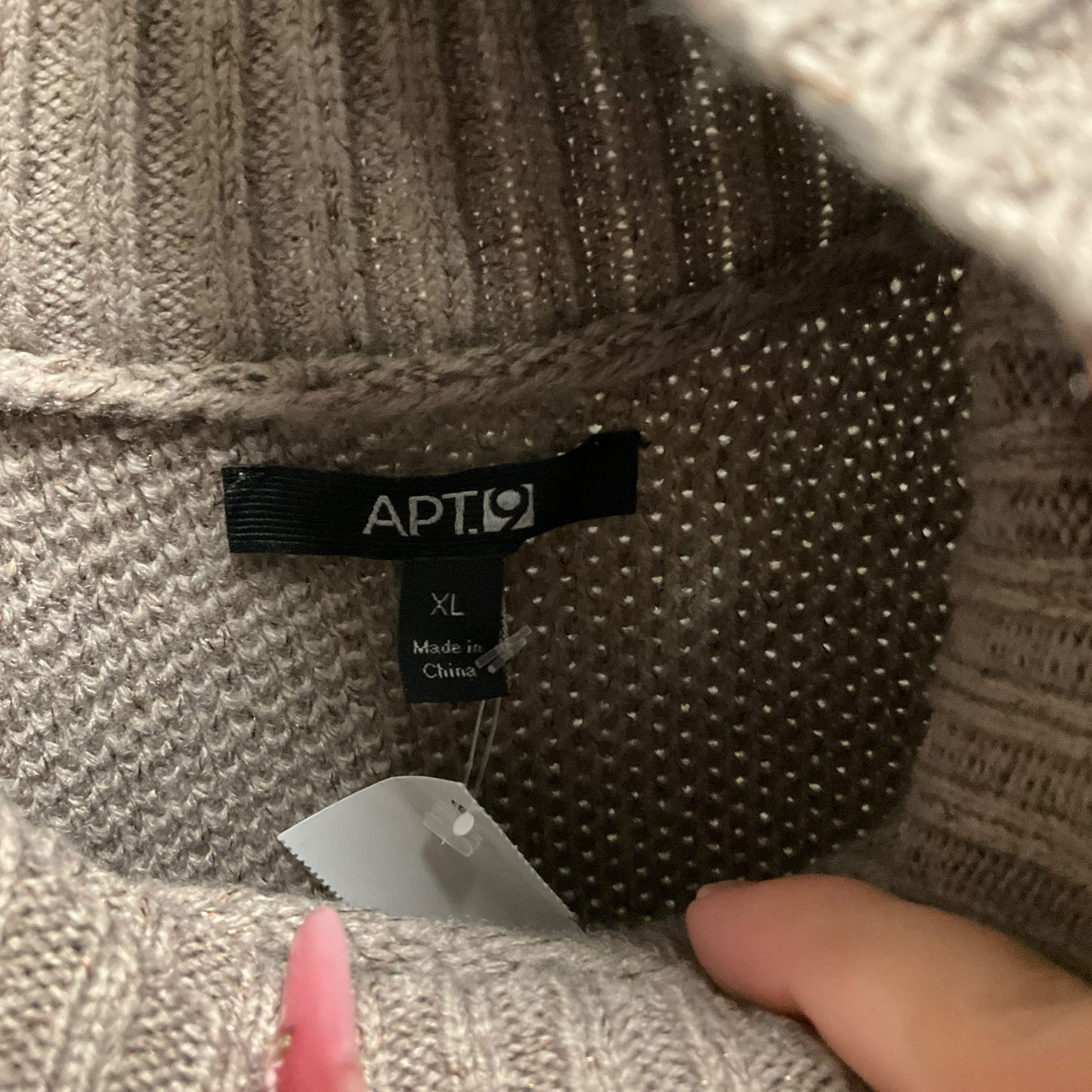 Sweater By Apt 9 In Brown, Size: Xl