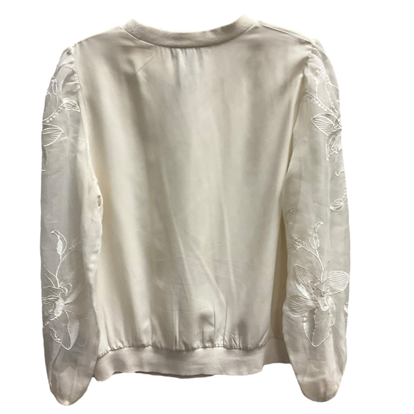 Top Long Sleeve By Express In Cream, Size: M