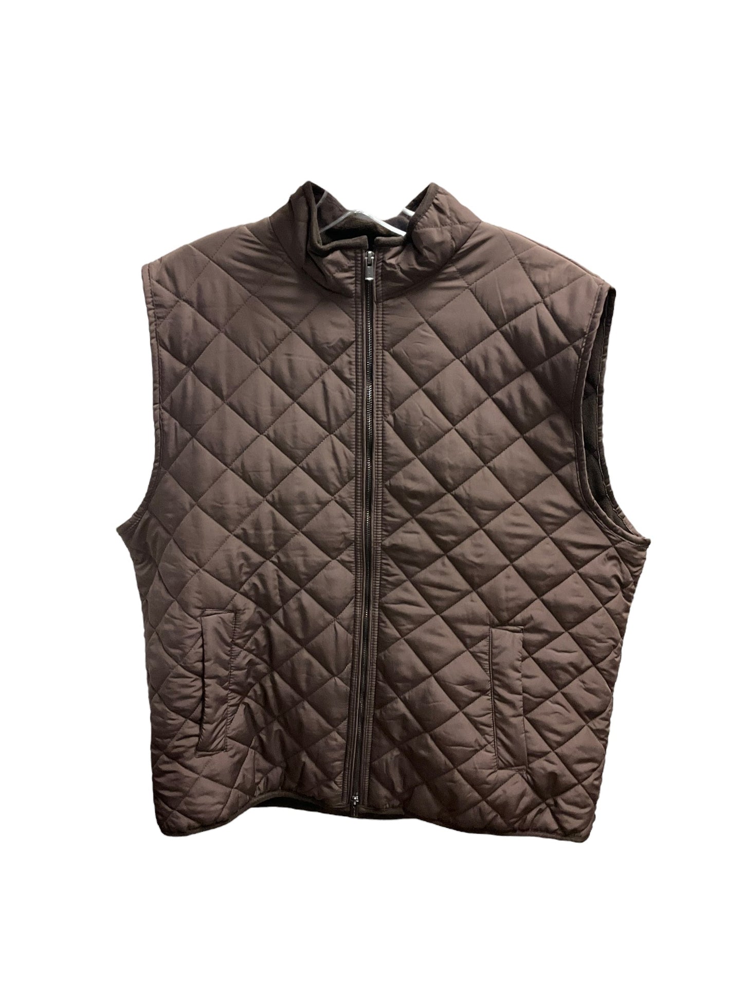 Vest Puffer & Quilted By Tahari By Arthur Levine In Brown, Size: Xxl