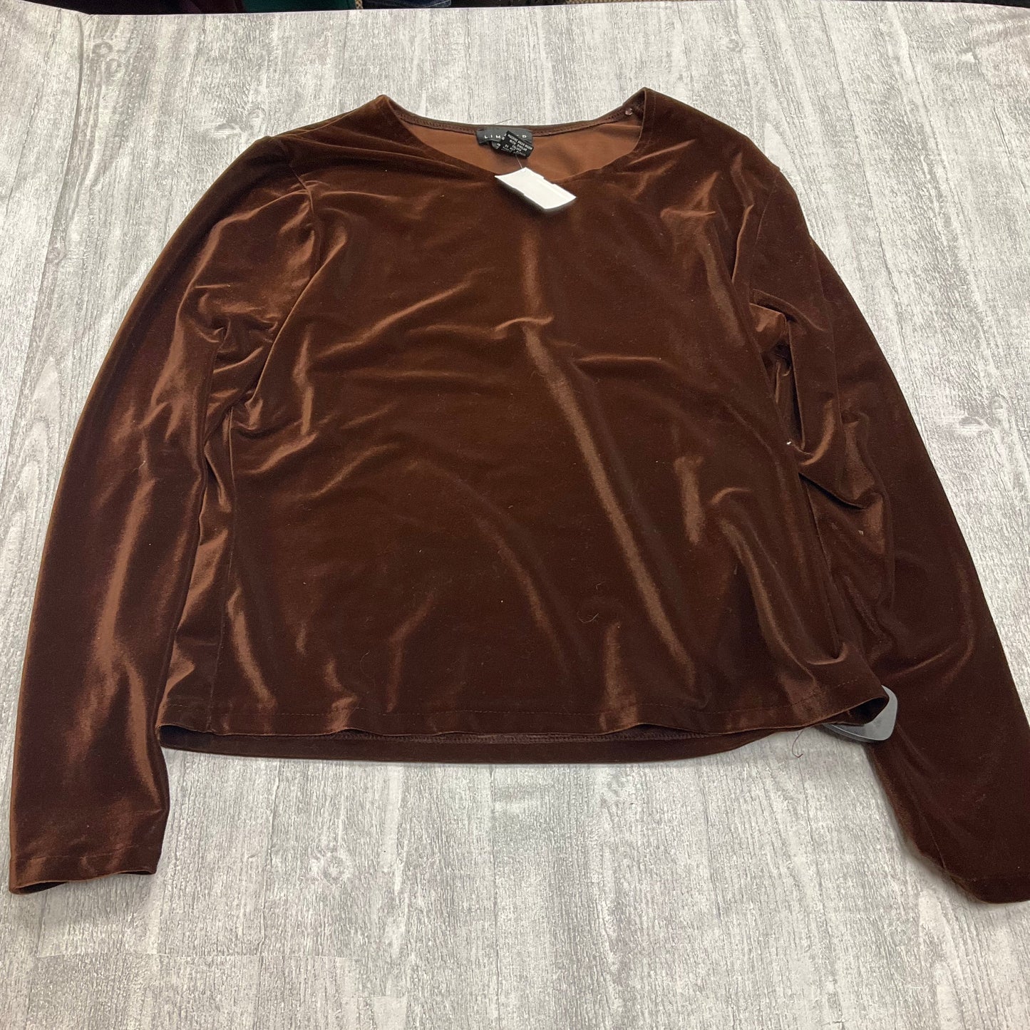 Top Long Sleeve By Limited In Brown, Size: L