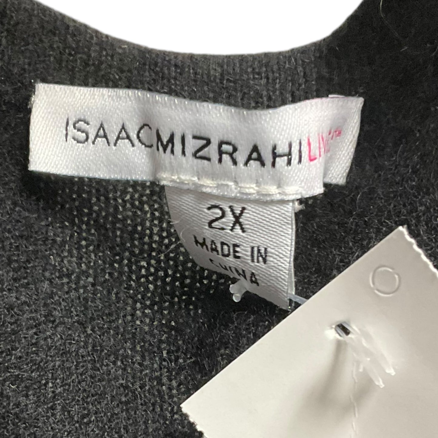 Sweater Cardigan Cashmere By Isaac Mizrahi Live Qvc In Black, Size: 2x