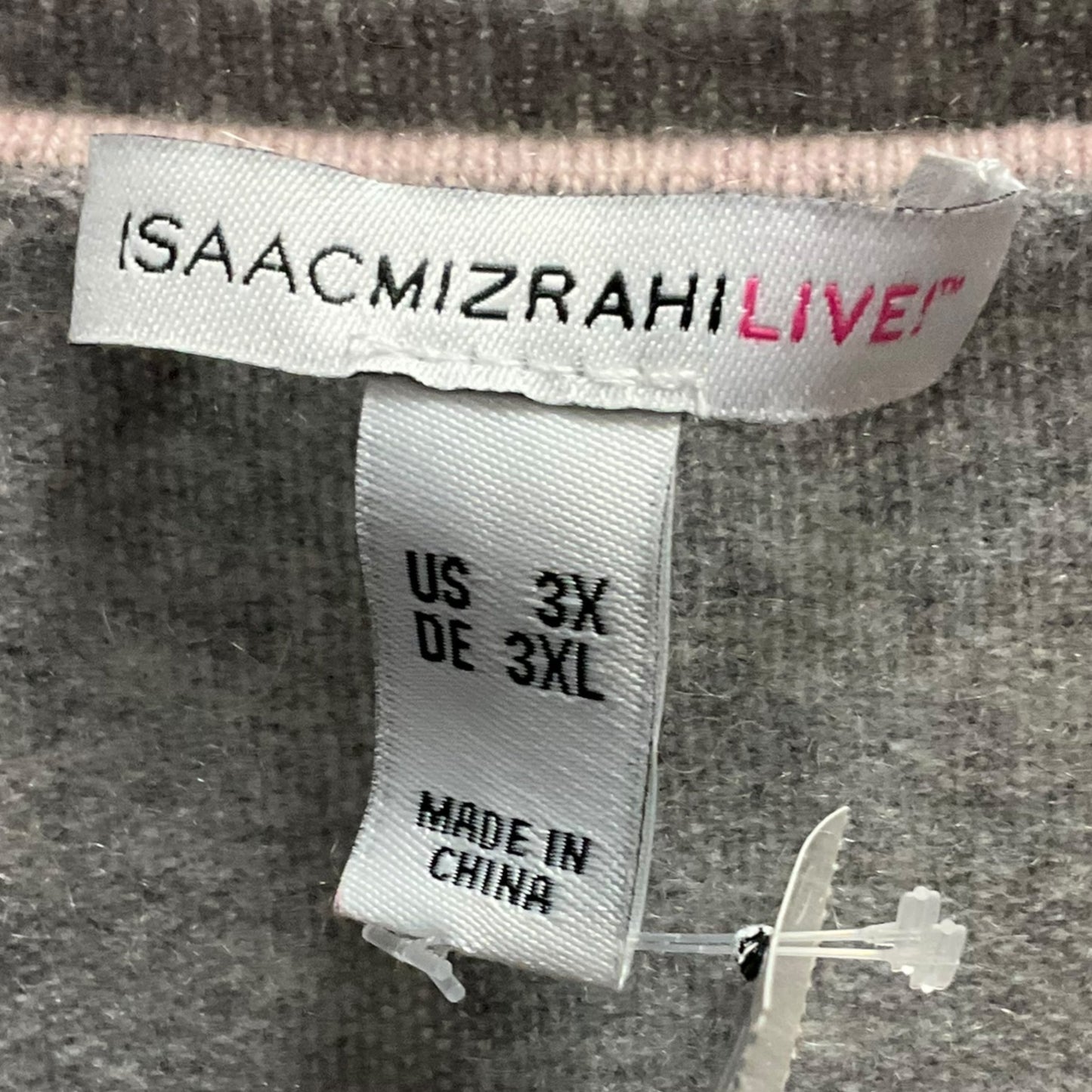 Sweater Cashmere By Isaac Mizrahi Live Qvc In Grey, Size: 3x