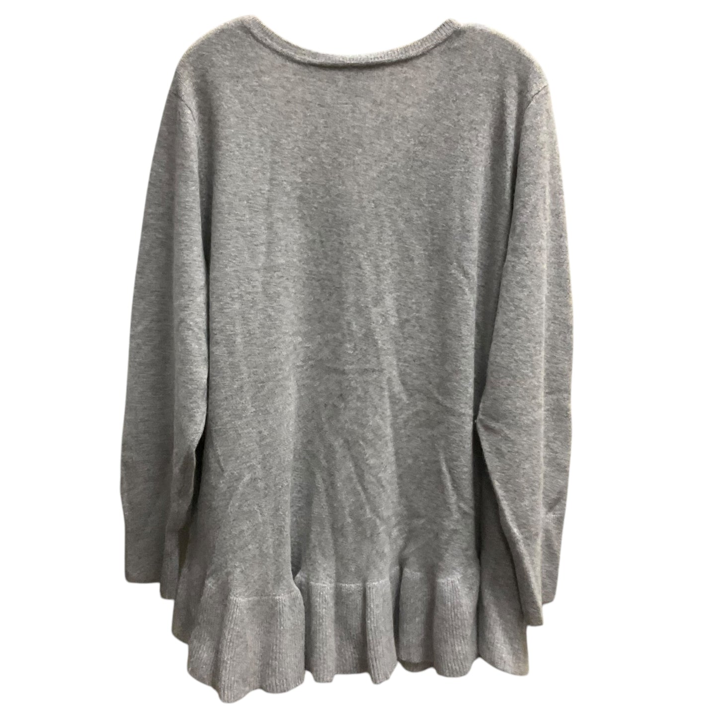 Sweater Cashmere By Isaac Mizrahi Live Qvc In Grey, Size: 3x