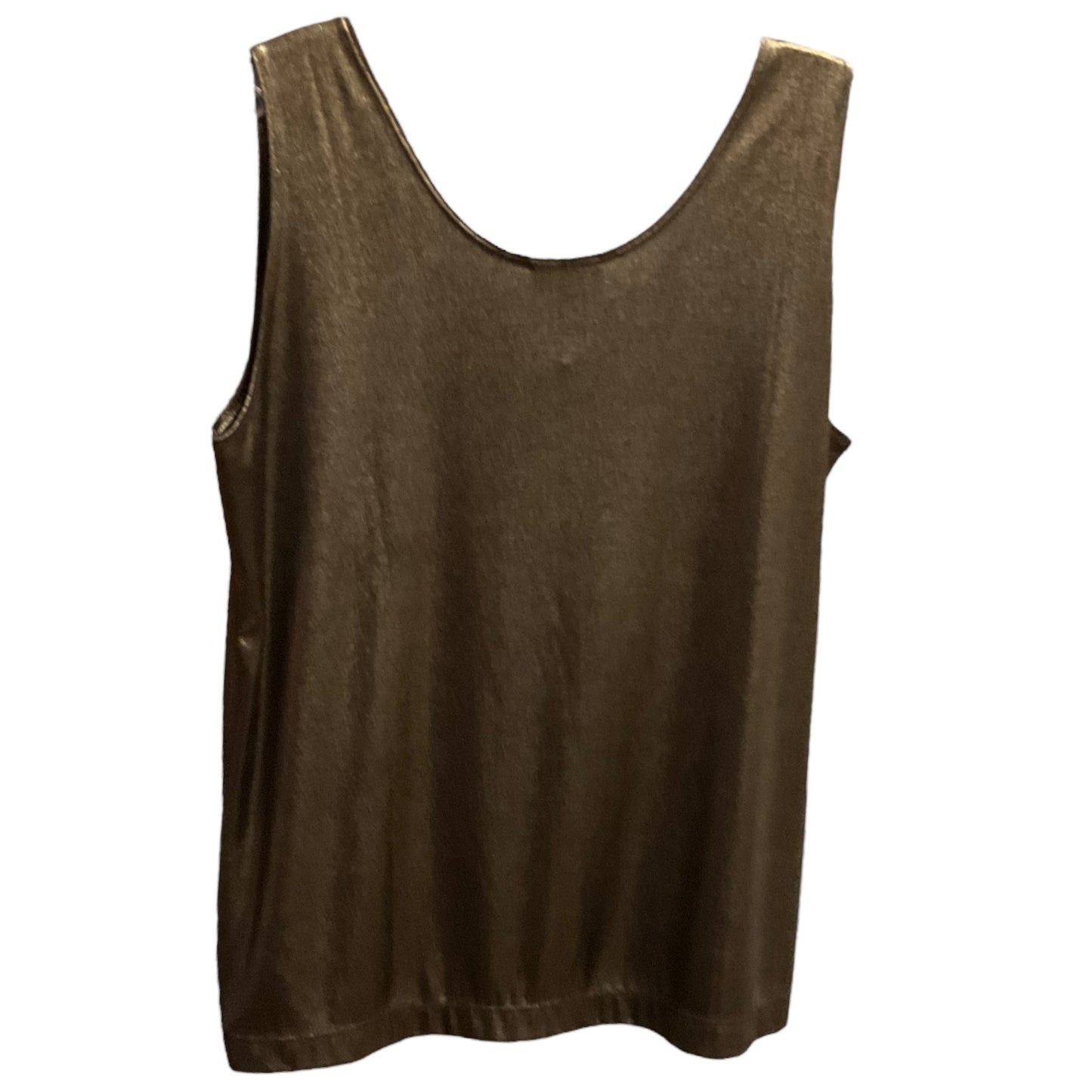 Top Sleeveless By Chicos In Black & Gold, Size: L