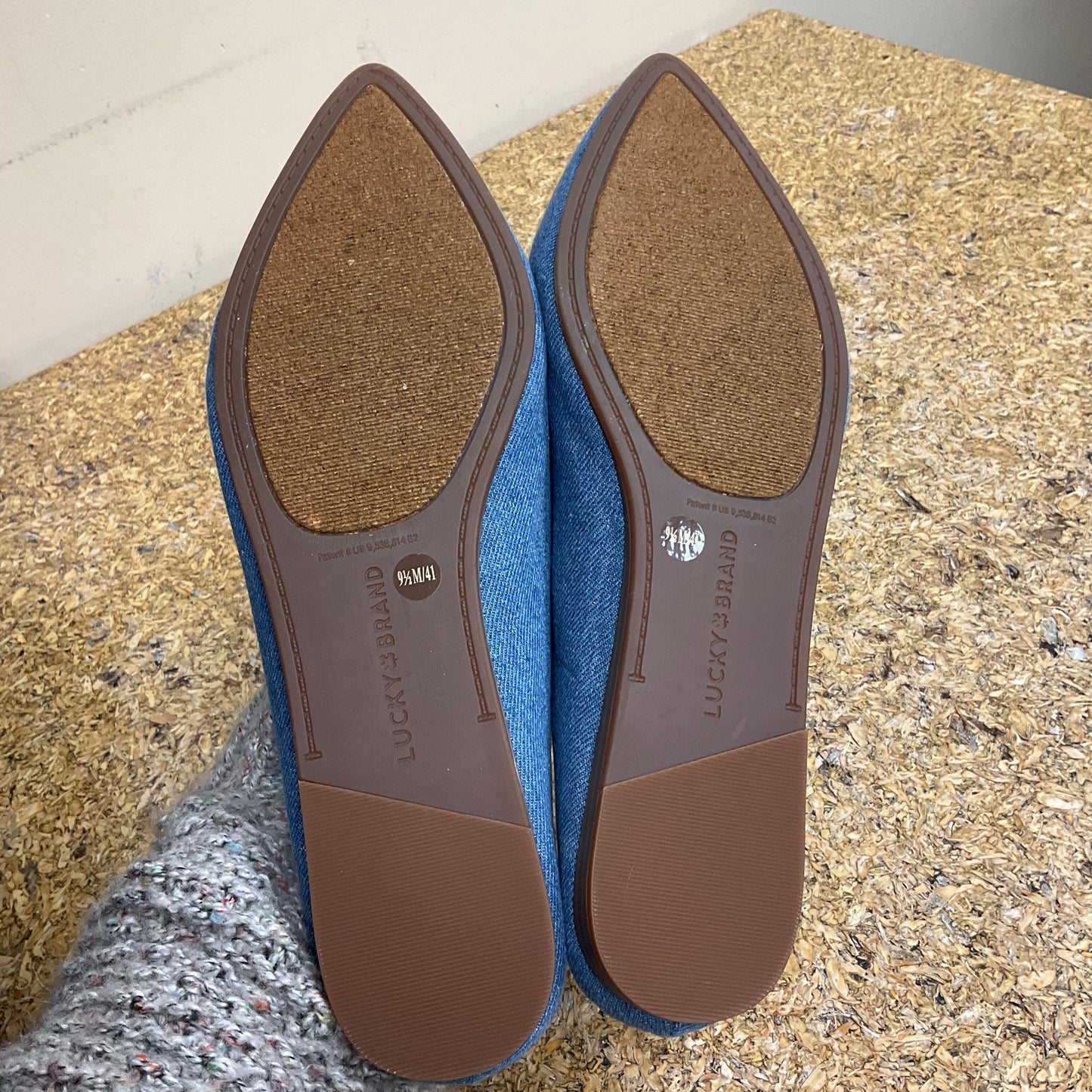 Shoes Flats By Lucky Brand In Blue Denim, Size: 9.5