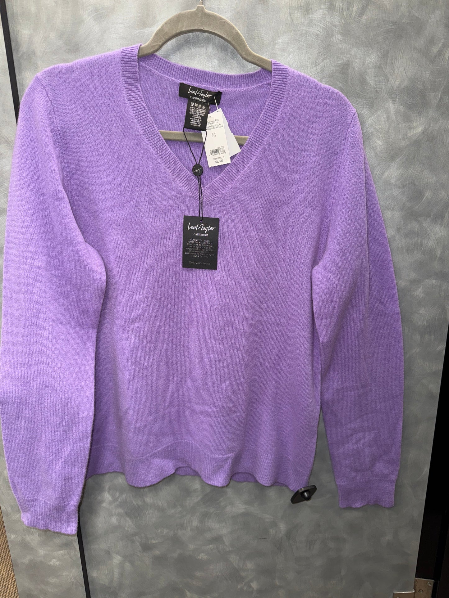 Sweater Cashmere By Lord And Taylor In Purple, Size: Xl