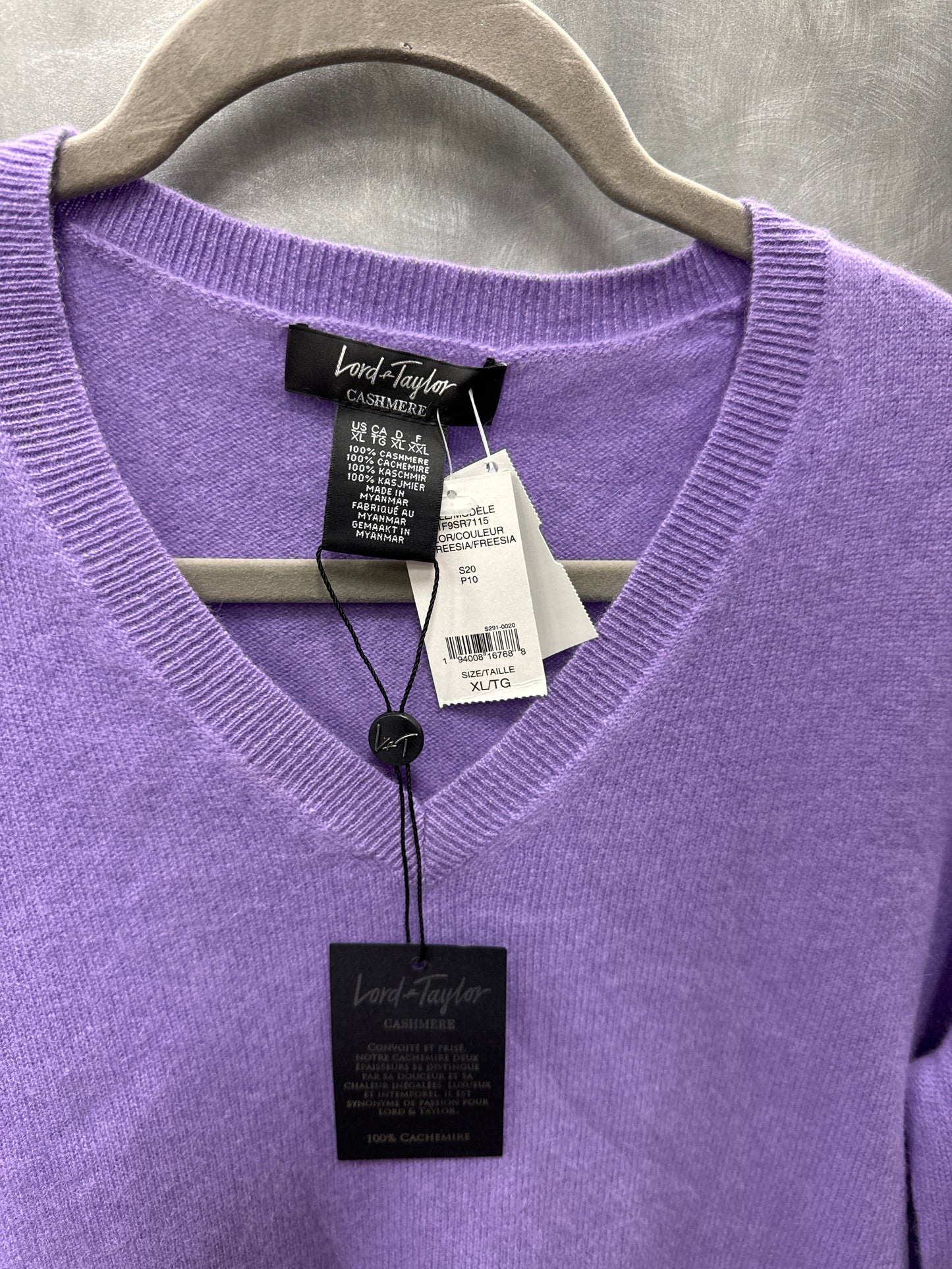 Sweater Cashmere By Lord And Taylor In Purple, Size: Xl