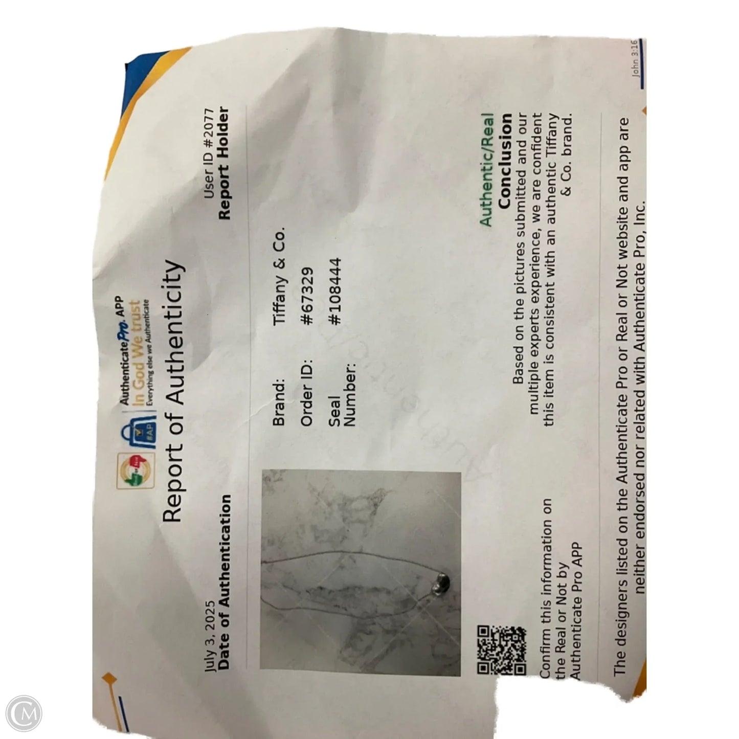 Necklace Luxury Designer By Tiffany And Company