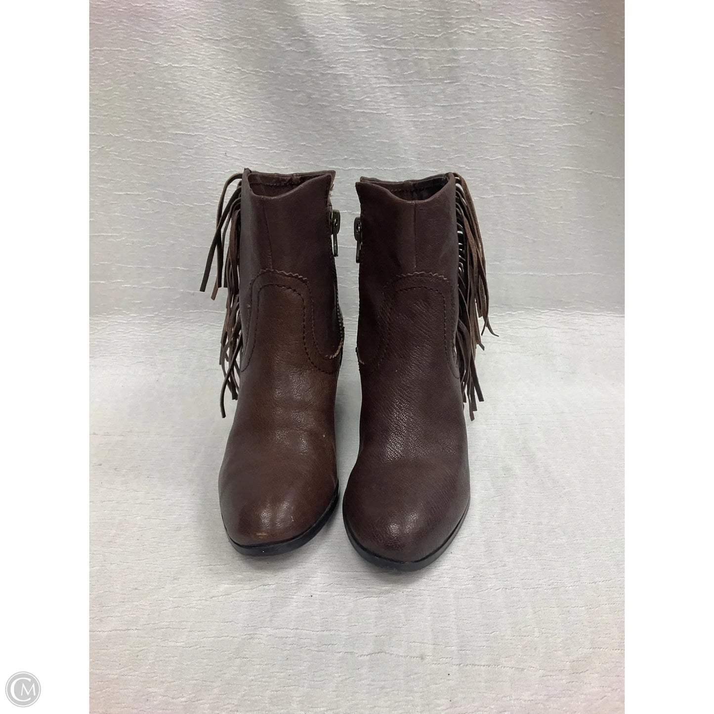 Boots Ankle Heels By Sam Edelman In Brown, Size: 7.5