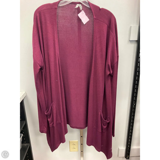 Sweater Cardigan By Mudd In Maroon, Size: Xl