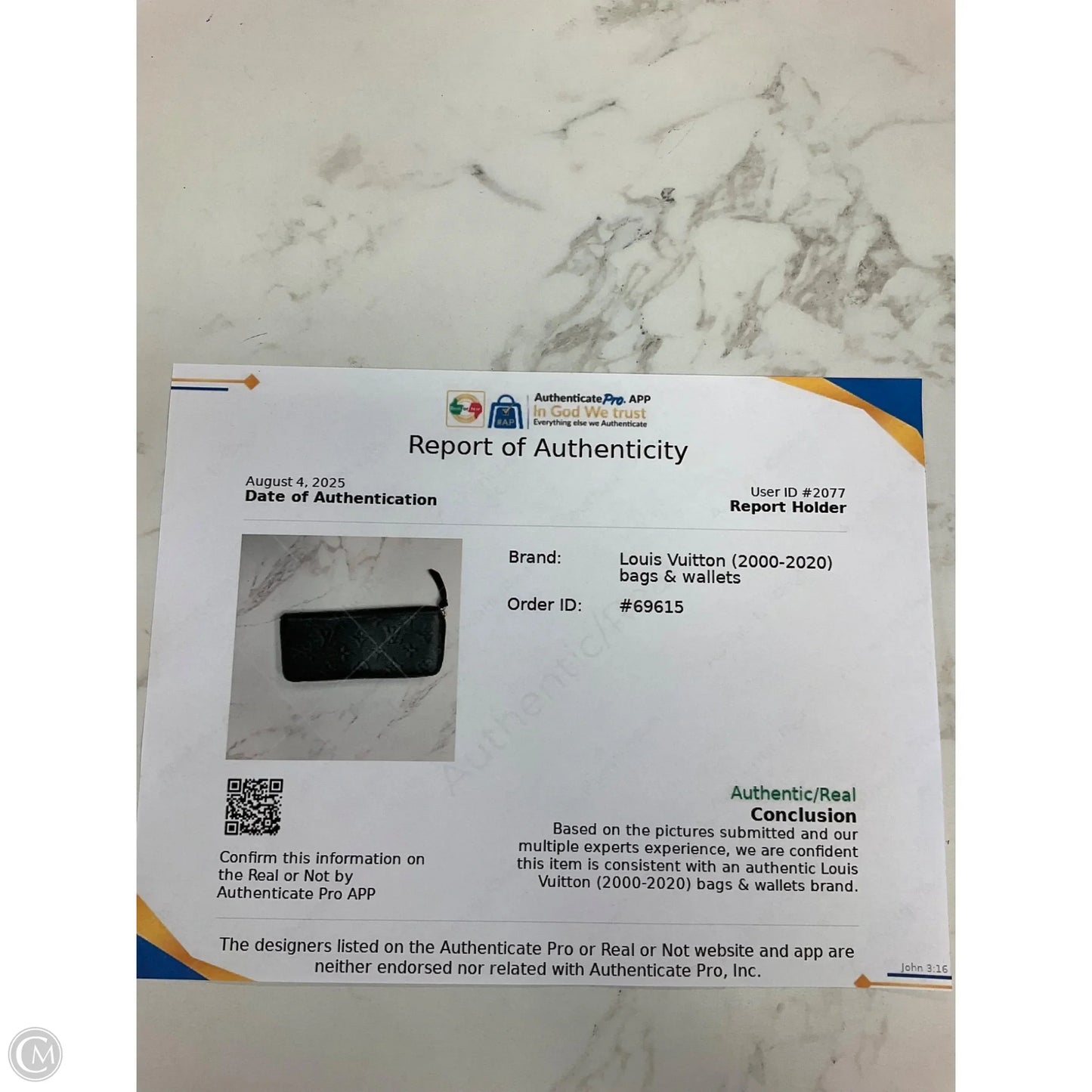 Wallet Luxury Designer By Louis Vuitton, Size: Medium