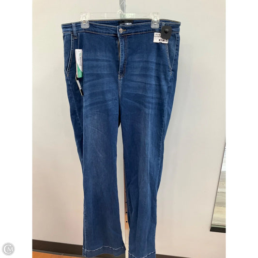 Jeans Wide Leg By Fashion Nova In Blue Denim, Size: 14