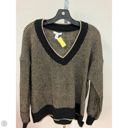 Sweater By Nine West In Black & Gold, Size: 1x