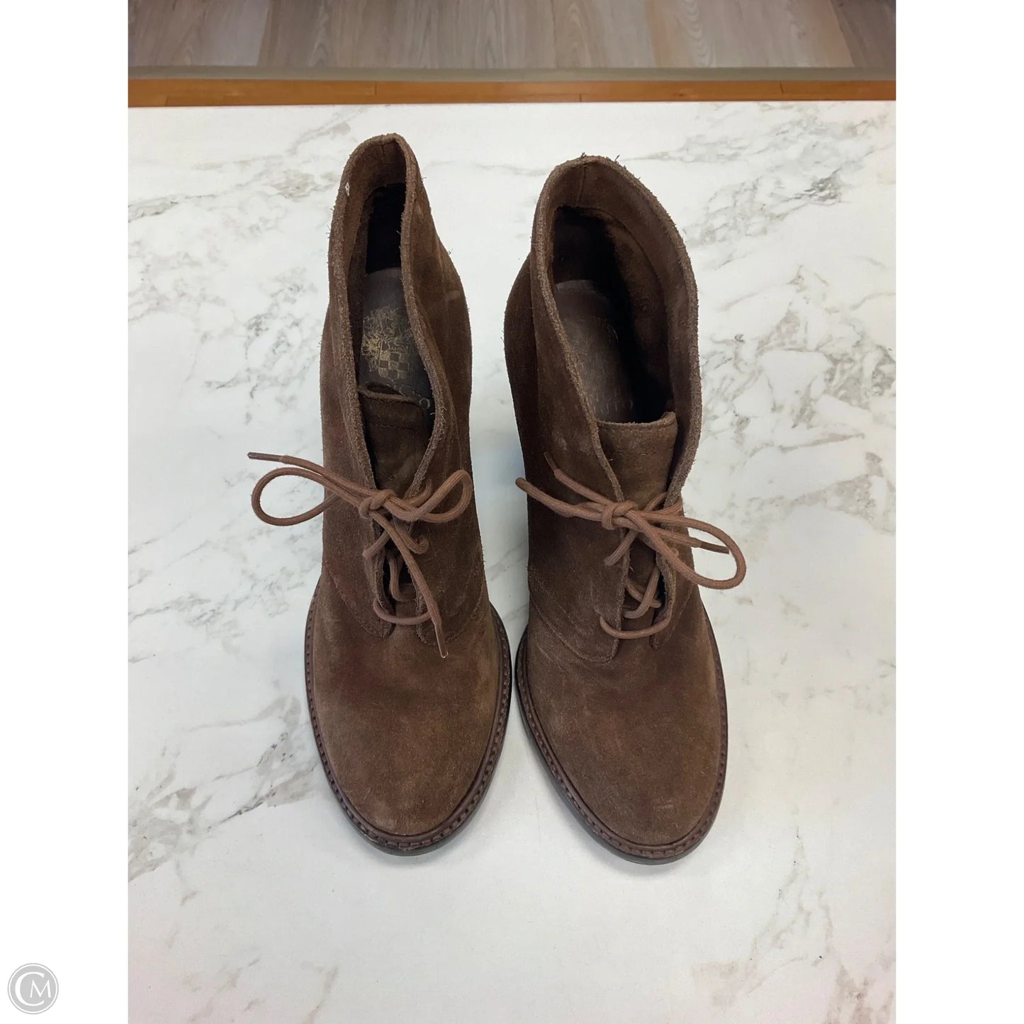 Boots Ankle Heels By Vince Camuto In Brown, Size: 8.5