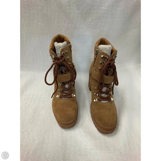 Boots Ankle Heels By Marc Fisher In Brown, Size: 8.5