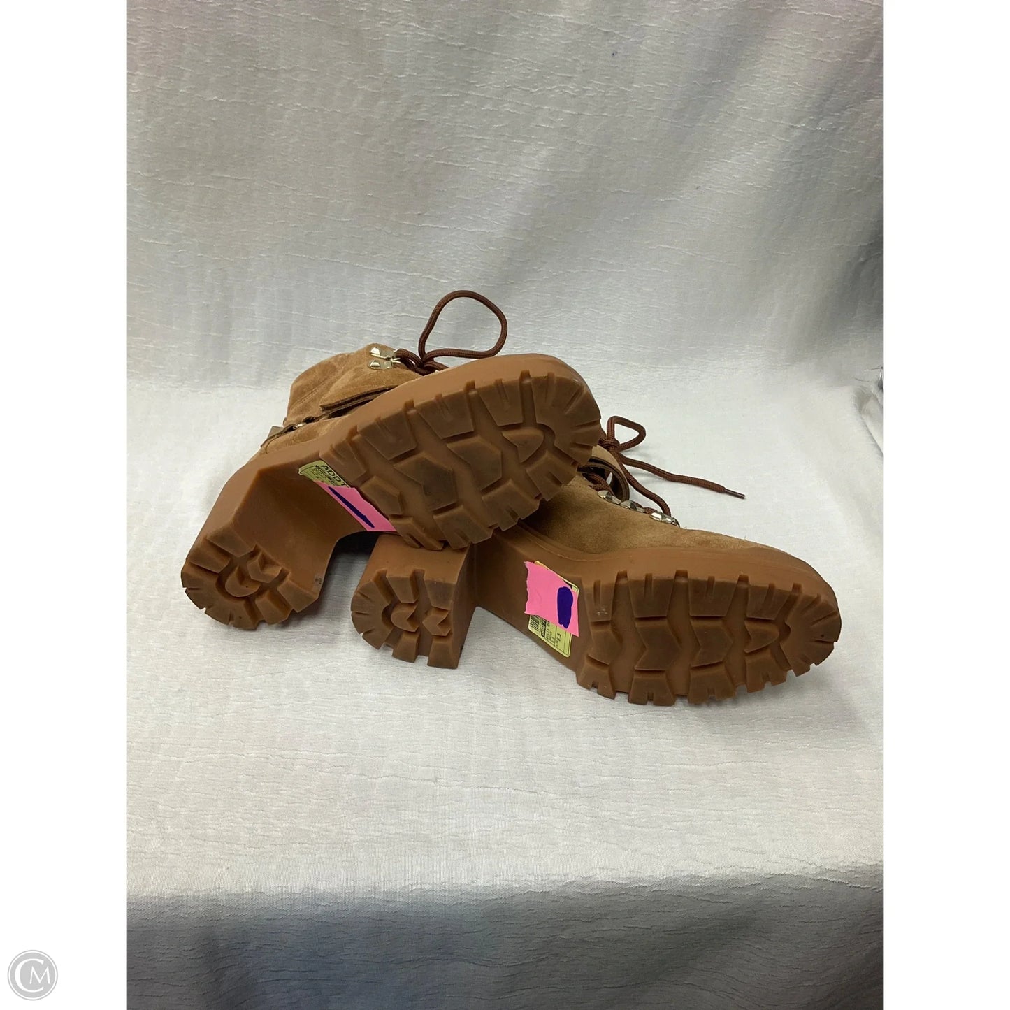 Boots Ankle Heels By Marc Fisher In Brown, Size: 8.5