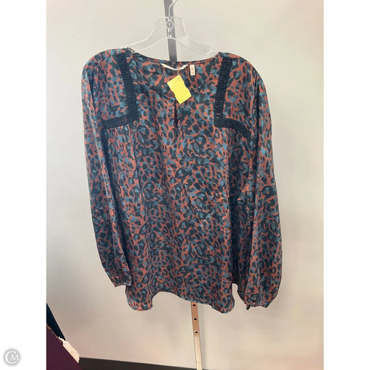 Top Long Sleeve By Soft Surroundings In Animal Print, Size: 2x