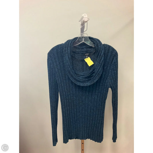Sweater By Apt 9 In Black & Blue, Size: L