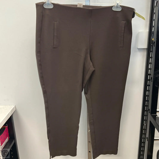 Pants Leggings By Chicos In Brown, Size: L