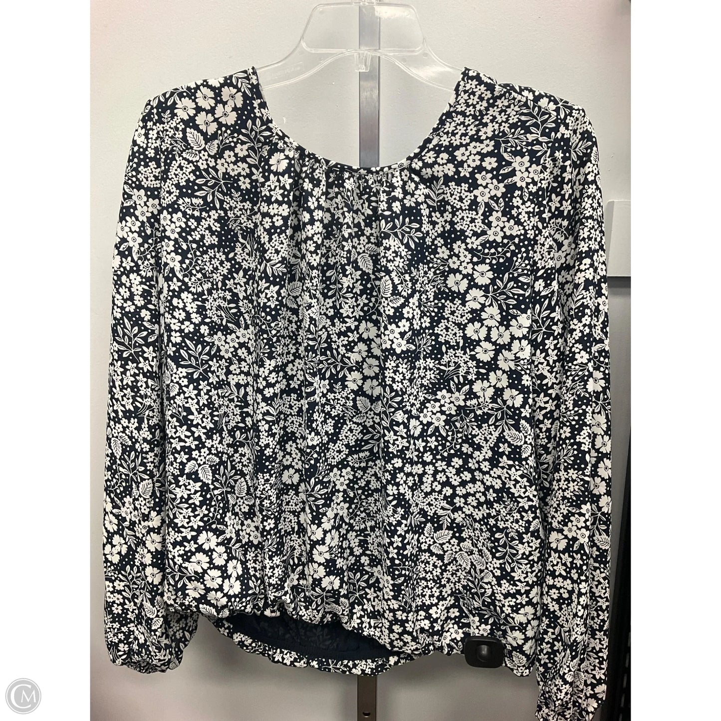 Top Long Sleeve By Tommy Hilfiger In Floral Print, Size: L