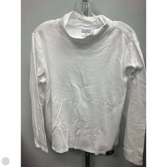 Top Long Sleeve By Croft And Barrow In White, Size: Xlp