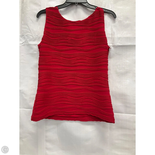 Top Sleeveless By Calvin Klein In Red, Size: S