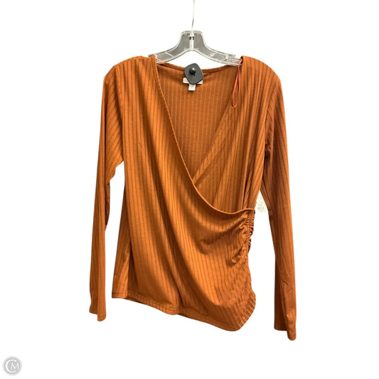 Top Long Sleeve By Nine West Apparel In Brown, Size: M