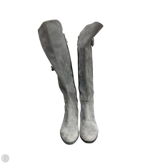 Boots Ankle Flats By Calvin Klein In Black & Grey, Size: 6.5